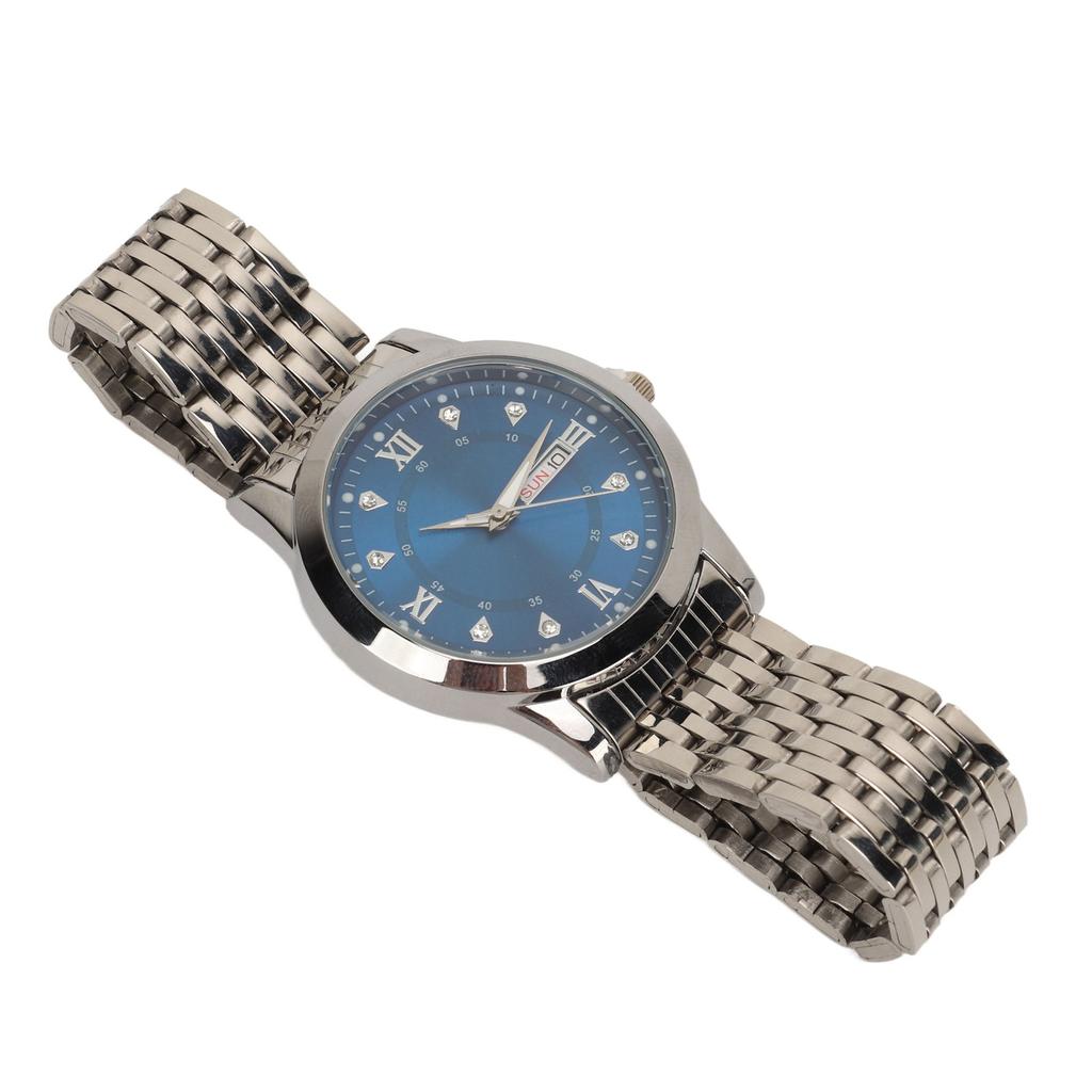 Watch for Men Quartz Day Date Waterproof Casual Luxury Luminous Fashion Dress Watch with Alloy