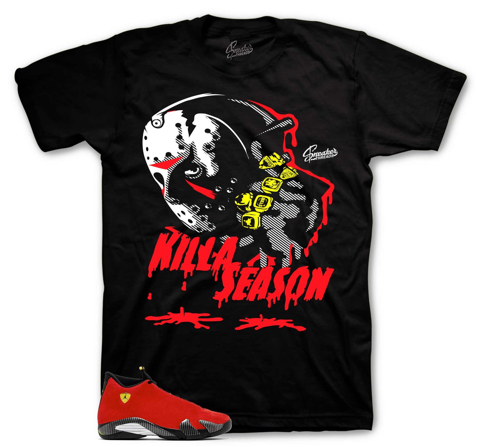 Shirts To Match Retro 14 Challenge Red AJ14 - Killa Season Sneaker Tee XL