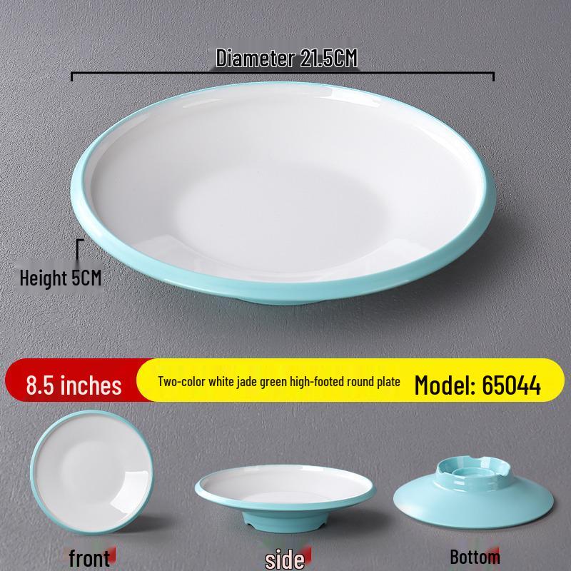Nordic Style Commercial Buffet Plate – Durable Round Plastic Plate for Hotels and Restaurants