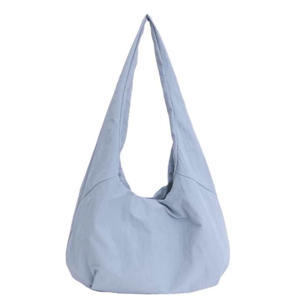 Candy Color Casual Tote Bag Large Capacity Japanese Style Shoulder Bag Nylon Shoulder Bag  Unisex