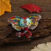 Rhinestone Cat Enamel Brooch Exaggerated Vintage Collar Pin Temperament Drip Oil Brooch  Decoration