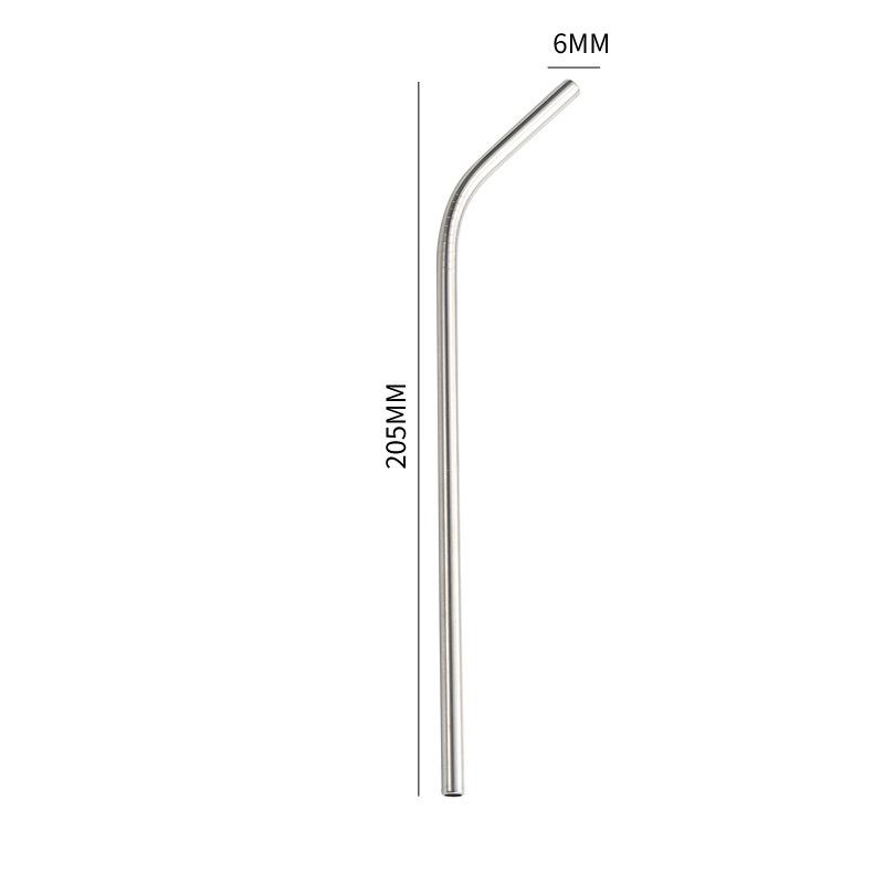 

Colorful 201 Stainless Steel Straws Reusable Straight Bent Metal Drinking Straw Set Bar Accessory