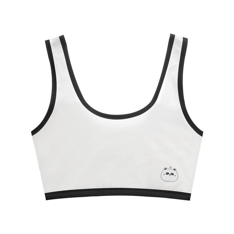 

Хлопковый бралетт и майка для девочек-подростков M (45-65 kg) чёрный