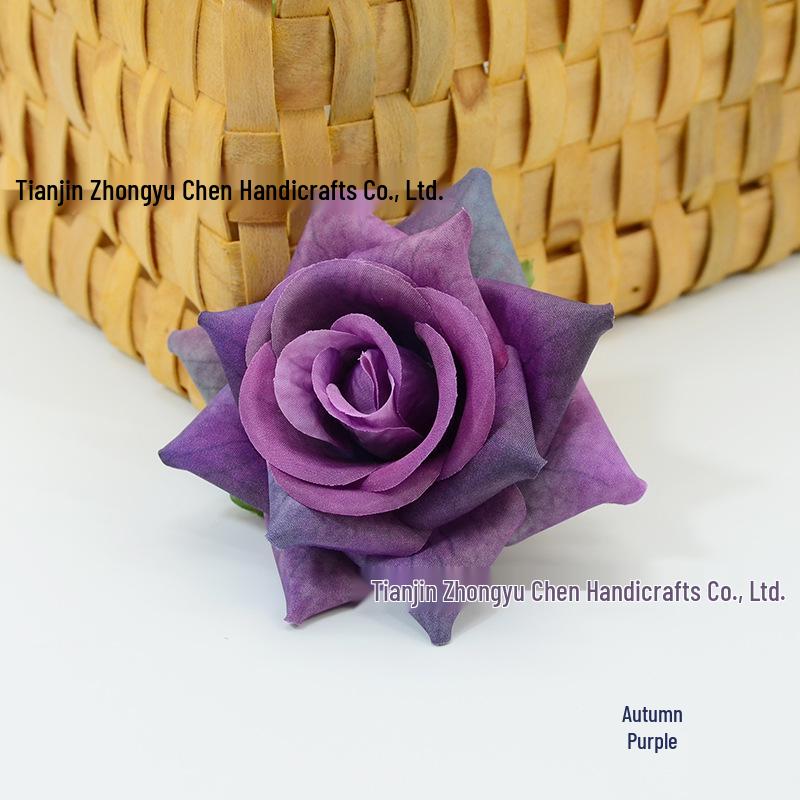 3D Printed Rose Flower Silk Headwear - Ethnic Minority Hair Accessory