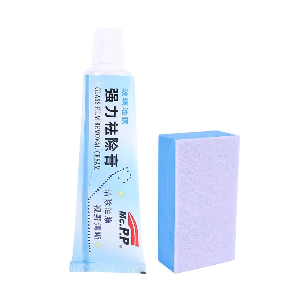 

Очиститель лобового стекла Средство для удаления масляной пленки со стекол автомобиля Полировальный состав Универсальный очиститель для стекол Полирующее моющее средство с щеткой