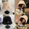 Cozy Warm Lambswool Bucket Hat For Women Trendy Winter Style White Hat