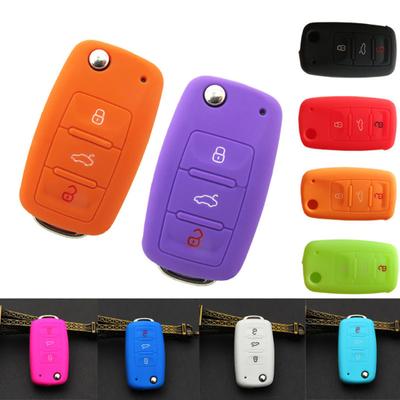 Silicone Car Key Protective Cover Case for  Golf Bora Jetta Polo Golf Skoda