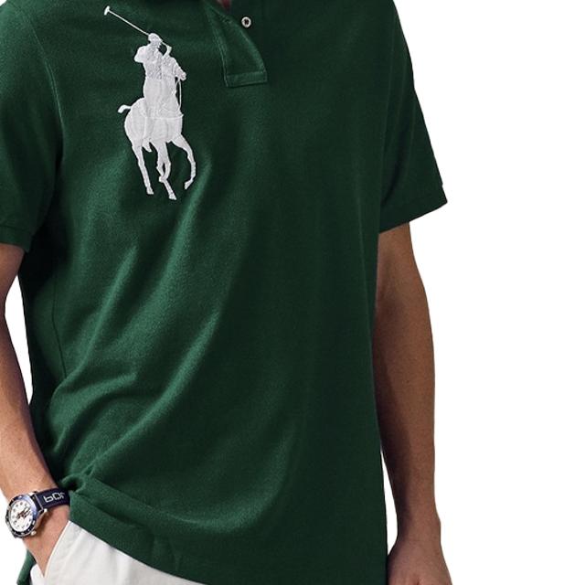Polo Ralph Lauren SS22 Pletený pulovr s výšivkou loga Pánské topy Zelená 710697457-035