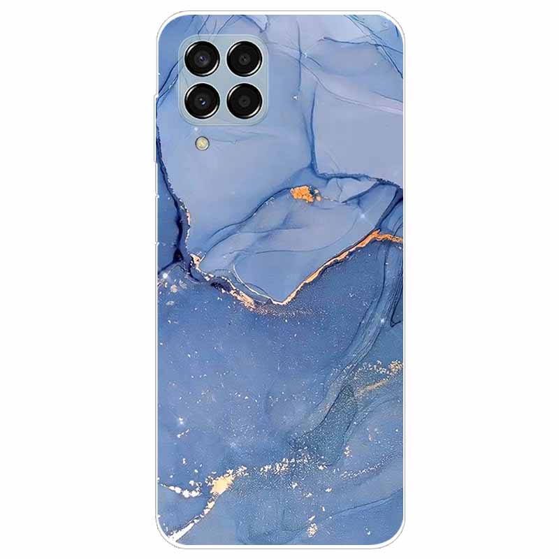 Hülle für Samsung M33 Hülle Marmor Weiches TPU Silikon Handyhüllen für Samsung Galaxy M53 5G Hülle Klarer Bumper M 33 53 Schutz