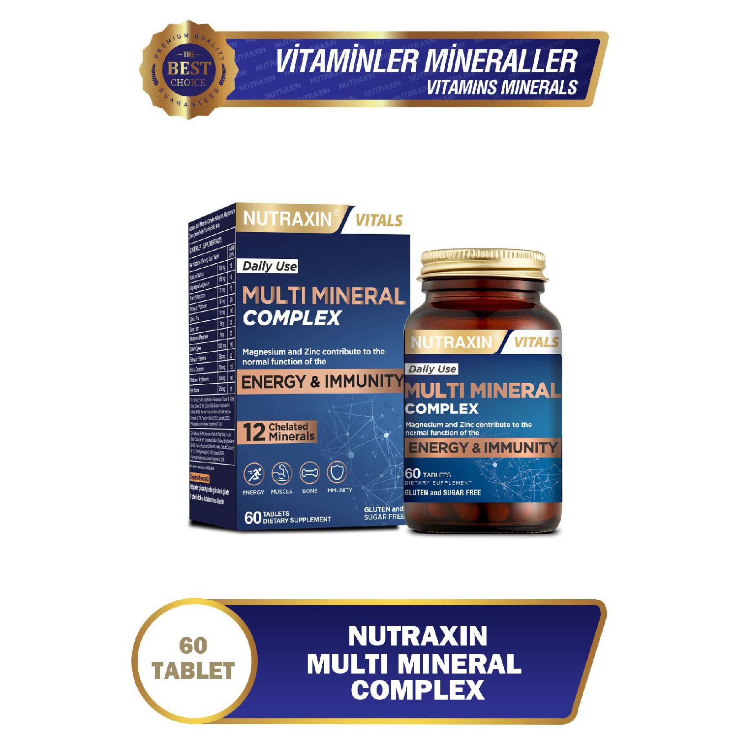 

Multi Mineral Complex 60 Tablet Magnesium, Calcium, Zinc, Iron, Iodine, Chrome
