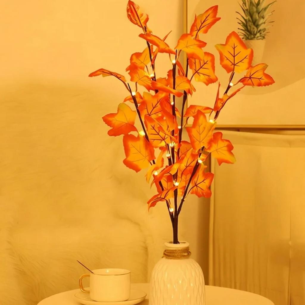 Maple Leaf Decorative Lights, With Lights That Glow, Battery-powered Artificial Maple Leaf Branch Lights,  Tabletop Decorative Lights, Suitable For