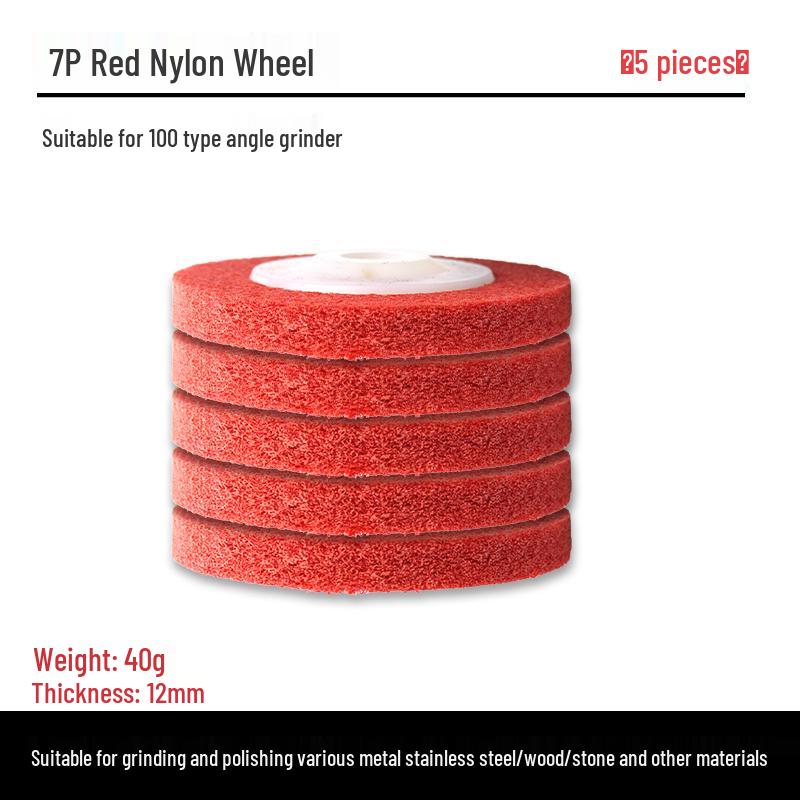 Nylon Fiber Polishing Wheel for Angle Grinder - Metal Grinding, Rust Removal, Stainless Steel and Wire Drawing Disc