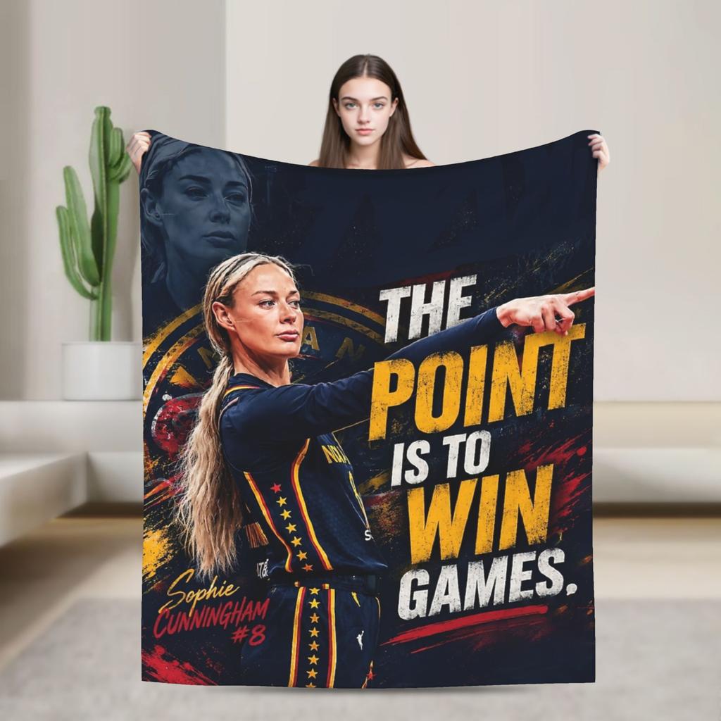 Sophie Cunningham Woman Basketball Blanket Fleece Print Multifunction UltraSoft Throw Blankets for Sofa Bedroom Bedspread