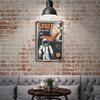1PC Vertical Retro Tin Wall Poster with Aged Rust Texture, 20x30cm or 30x40cm, Vintage Decorative Metal Plate for Home Cafe Bar Garage Display