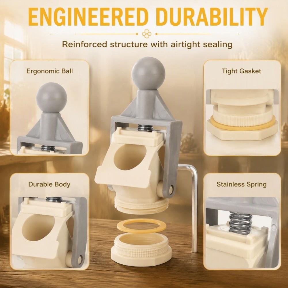 Adjustable Honey Gate Valve Plastic Honey Bottling Valve Convenient Honey Tap Valve Beekeeping
