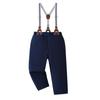 Boys' Summer Printed Short-Sleeve Shirt & Overall Set - Small Formal Wear