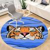 1pc Tiger Waves Office Round Area Rug, Indoor Mat Suitable For Office, Under Office Chairs Bedroom Living Room Home Decor, Room Deco