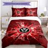 Set Lenzuola Stampato Sheffield United Football 3 Pezzi, Comodo Set Copripiumino per Camera da Letto Amico della Pelle