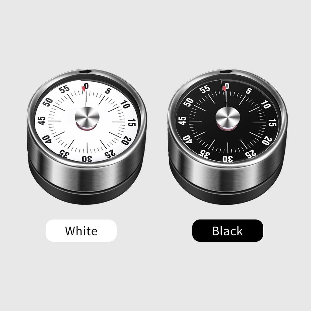 Kitchen Timer, 60-Minute Countdown, MechanicalMagnetic Timer Not Required, Stainless Steel, Countdown Timer for School, Classroom, Education,