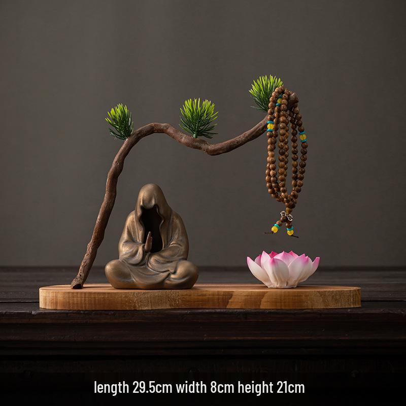 Zen Style Natural Wood Root Carving Ornament: Living Room Decoration & Bracelet Display Stand