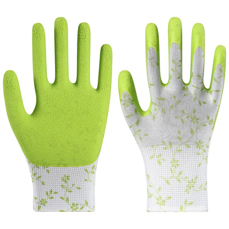Garden Gloves One Size For Women Breathable Foam Latex Working Gloves, For Gardening Landscape Diy Rubber Gloves