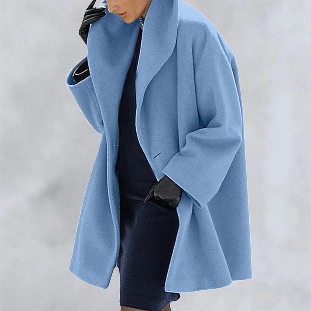 Dámský zimní vlněný kabát Trench Jacket Dámská teplá štíhlá svrchní svrchní vrstva