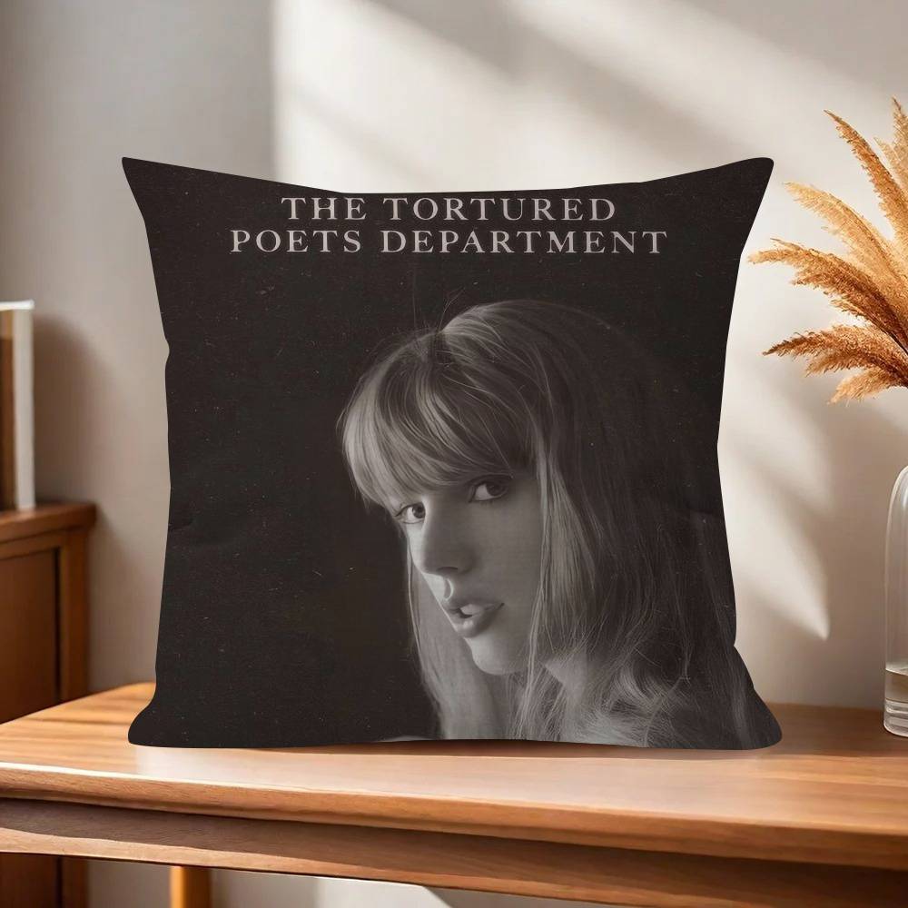 Kuddfodral Kudde Fodral Dekoration Kuddfodral Tryckt Kuddfodral för Soffa Sångare D-avdelningen T-Taylor Swift