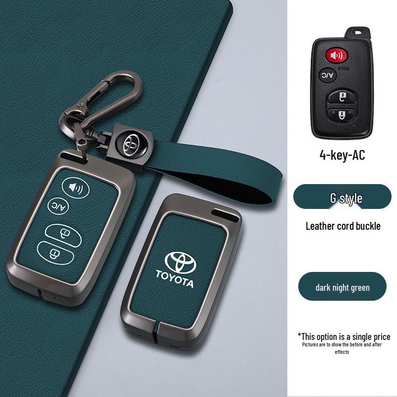 Key Case for 09/10/11 Camry, Highlander, Prius, 86, Reiz, Prado - Metal Finish