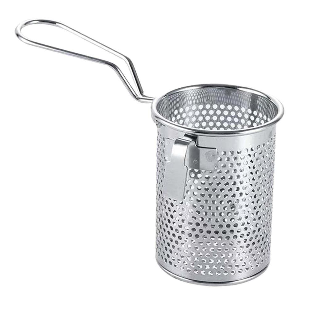 Cuchara Coladora para Espaguetis Colador de Pasta para Cocina Tamiz Utensilio Resistente al Óxido Colador para Fideos Cesta para Freír Profunda para Cocinar Escurrir