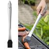 5Pcs BBQ Grill Tool Set with Spatula Tongs Fork Brush Skewers And Case Outdoor Baking Utensils for Parties Camping Restaurants