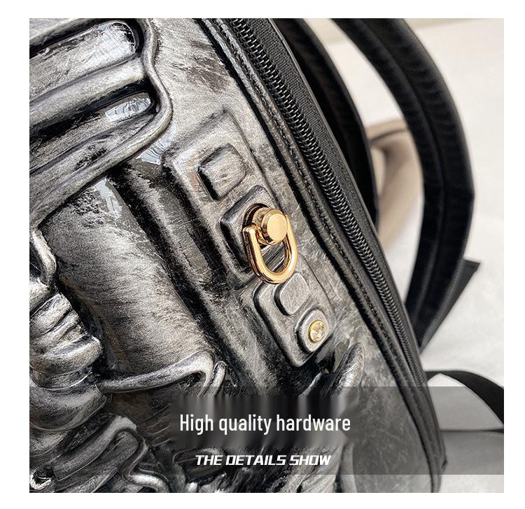 2025 Punk-Style Acrylic Backpack: European Fashion, Large Capacity, Unique Design for Women
