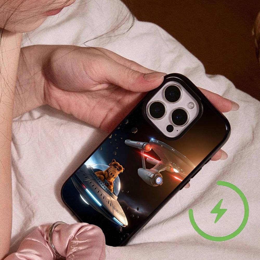 

TV Series Alf Phone Case Magnetic Wireless Charging For IPhone 16 15 14 13 12 11 Pro Max Plus 17 Air Cover iPhone 17
