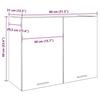 VidaXL Armoire suspendue "Lyon" Chêne artisanal 80 x 31 x 60 cm Bois d'ingénierie 856111