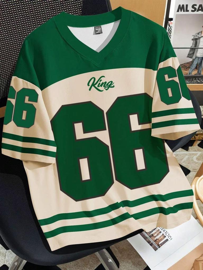 Cross-border temu Shopee hot-selling sports casual digital printed football jersey T-shirt, available in D-type sizes, minimum order per piece