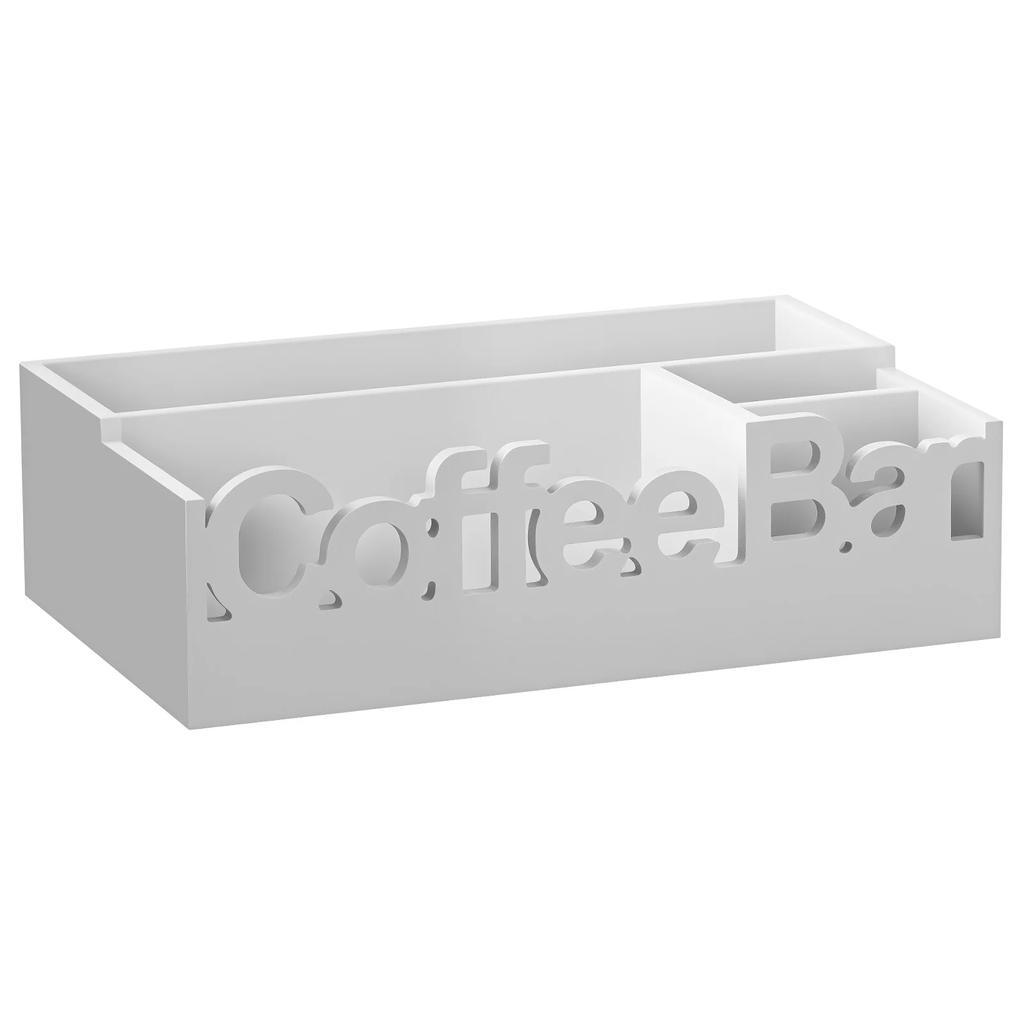 Wood Organizer boxes with 5 Compartments for Coffee bean Sealed jar Cups Condiment Sundries tableware Bar Home kitchen organizer