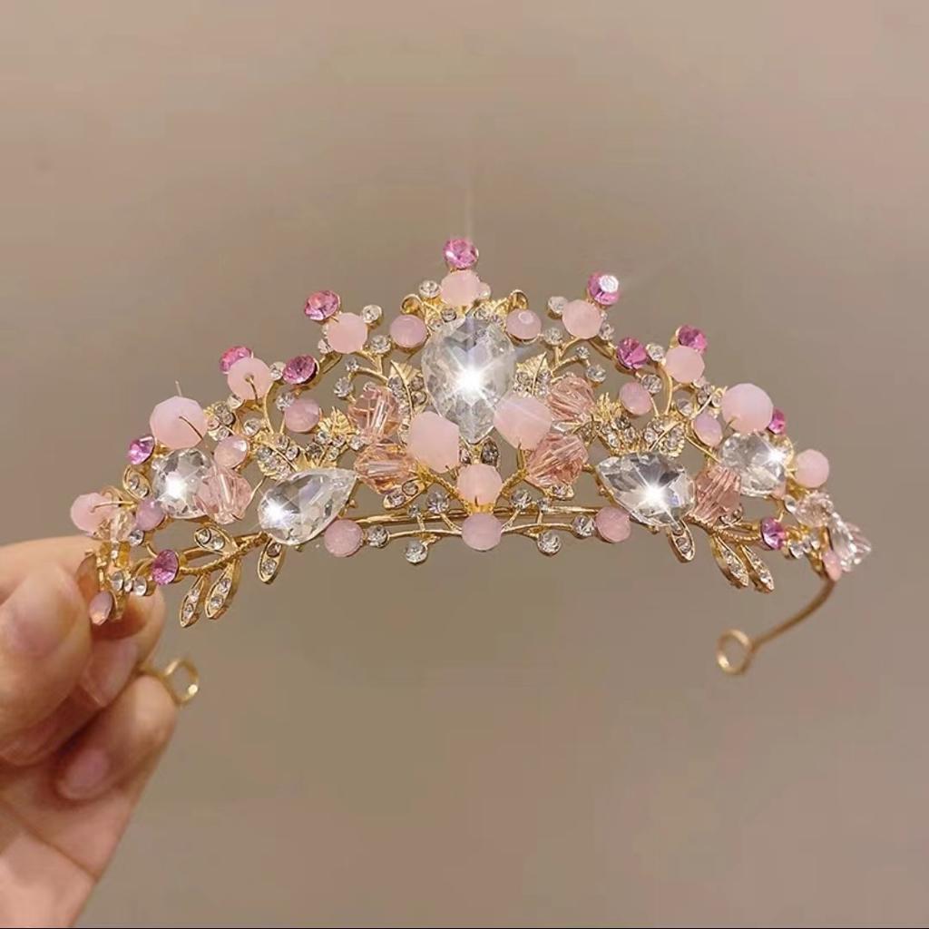 Birthday Crown Headwear Princess High-End Crown Girls Hairpin Headband Children Little Girl Headband Bridal Hair Accessories