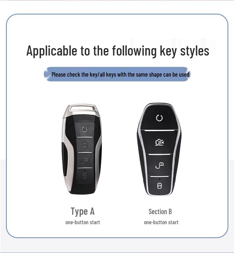 Compatible BYD Key Cover for Han, Song Pro, Tang DM, Qin Pro, and Song Max - Car Key Case and Shell Buckle