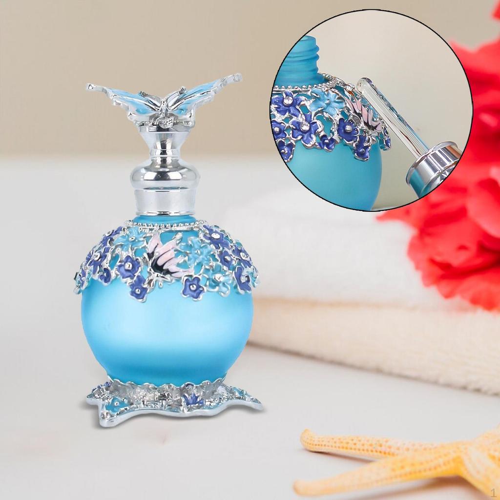 Glass Perfume Bottle 25ml Leakproof Portable Multiuse Essential Oil for Travel Empty Dripping