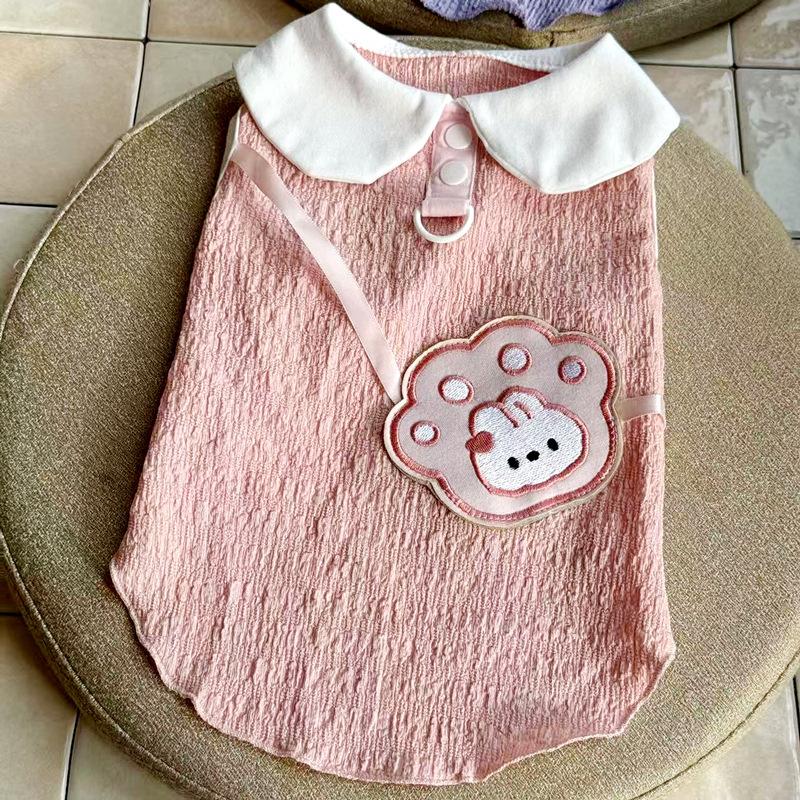 Summer Thin Teddy Bichon Pomeranian Yorkshire Poodle Small Dog Cat Pet Traction Dog Clothes