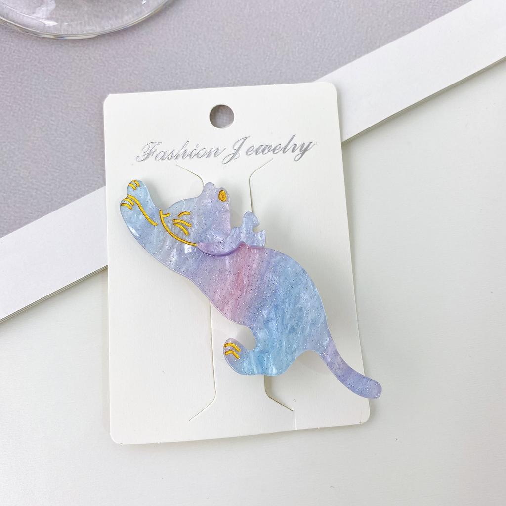 New Cute Cartoon Cat Hairpin Acetate Fiber Hair Clips Bangs Duckbill Clips for Womans Girls Fashion Barrettes Hair Accessories