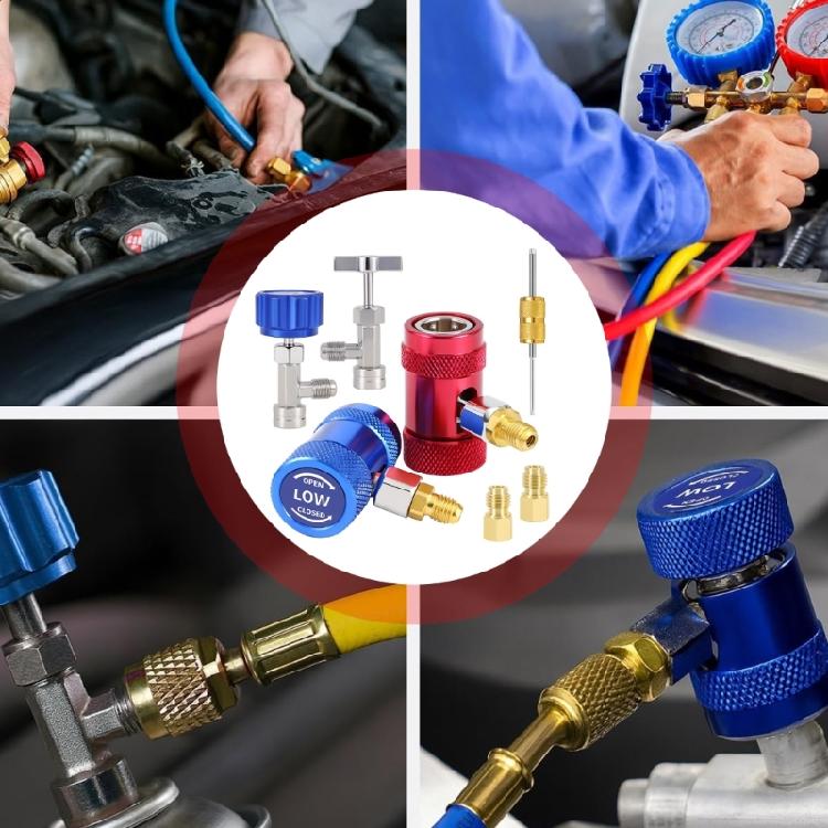 R1234yf Air Conditioning Service Coupling Tool Fast Connect Disconnect for Automotive and Residential Cooling Systems