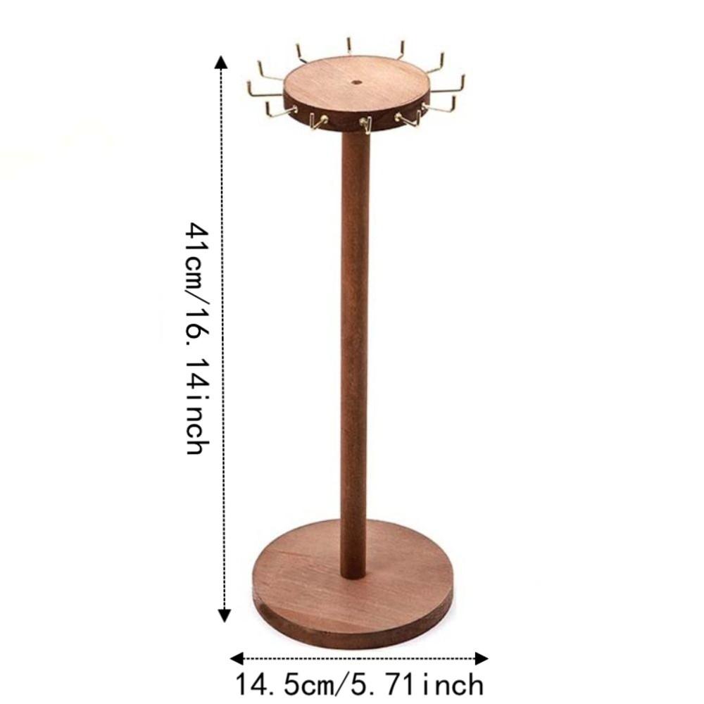 Solid Wood Jewelry Organizer Pendant Bracelets Jewelry Storage Rack Vertical