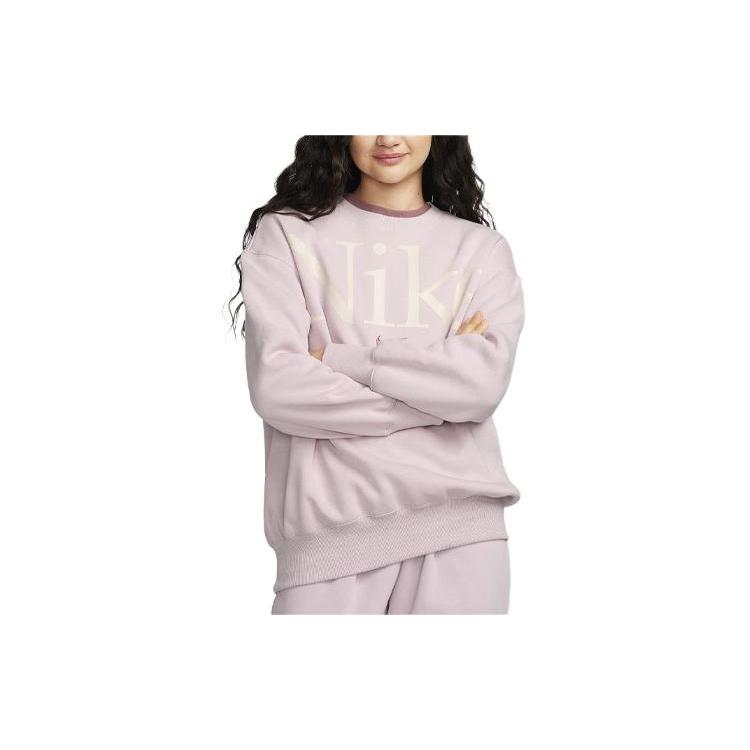 New Nike Sportswear Phoenix Fleece Sweatshirt Women's Smokey Mauve FN3654-019