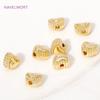 14K/18K Gold Plated Cut Heart Shape Spacer Beads,Jewelry Making Beads,For DIY Bracelet Necklace Making Findings Accessories