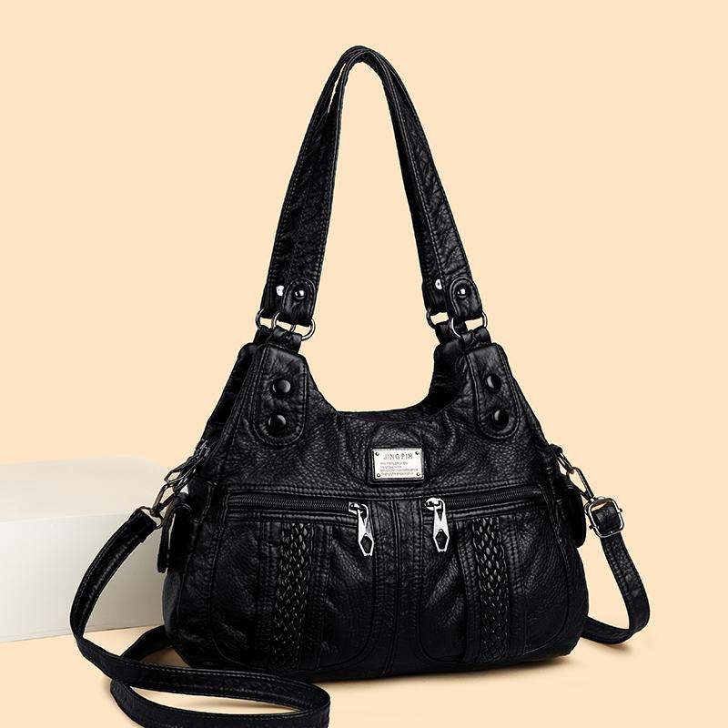 Bag for Women 2024 New High-end Soft Leather Women's Shoulder Bag Casual Large Capacity Middle-aged Mother Bag Diagonal Cross Ba
