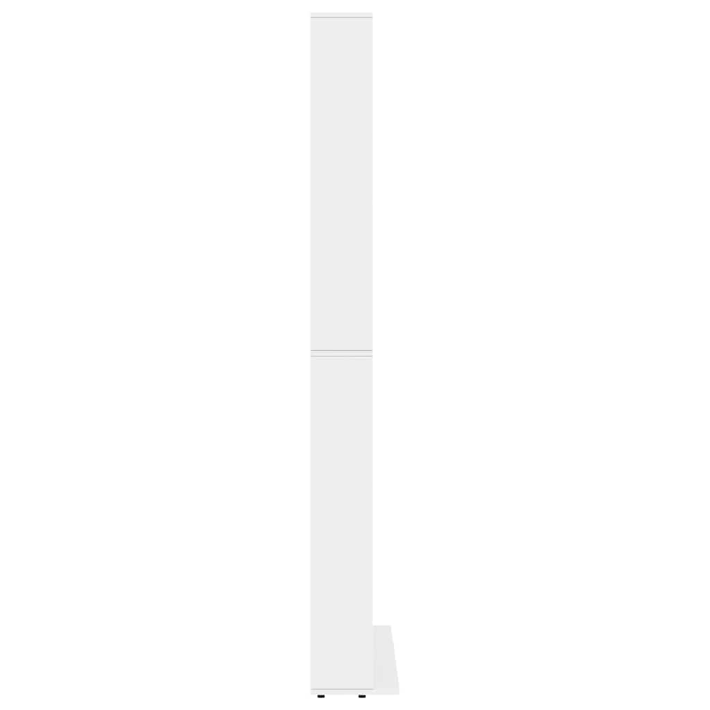CD Cabinet White 102 X 23 X 177.5 Cm Engineered Wood
