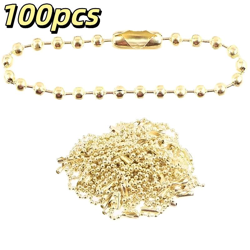 100 Bucăți 10Cm DIY Lanțuri cu Mărgele Sferice Chei Etichete Păpuși Etichetă de Mână Conector Pentru Realizarea Bijuteriilor Accesorii Pandantiv
