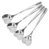 4pcs Coffee Spoon Stainless Steel Heart Shaped Tea Dessert Sugar Stirring Spoon for Cafe