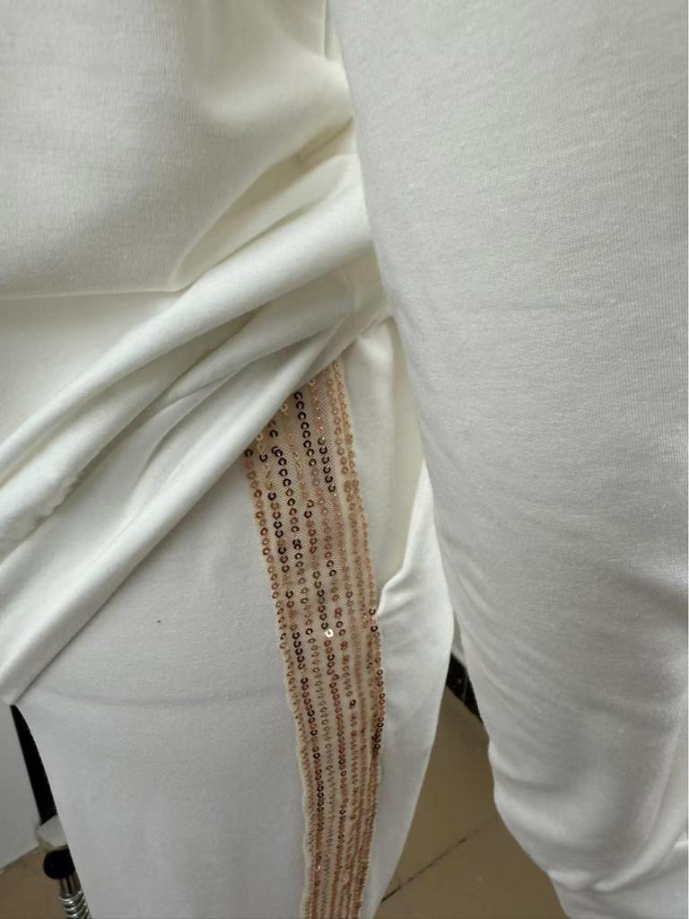 2024 Trendy Casual Sequin Pocket Sport Hoodie and Sweatpants Set