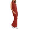 Women's Color Casual Fashion Sleeveless Vest And Pants Two-piece Set